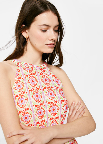 Комбинированное кэжуал платье Springfield с орнаментом