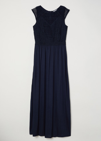 Темно-фиолетовое вечернее платье клеш H&M однотонное