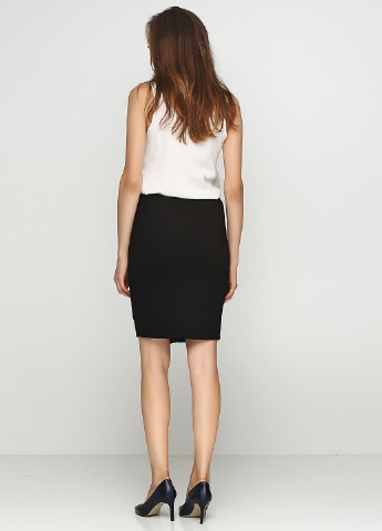 Черная офисная однотонная юбка Karen by Simonsen с высокой талией