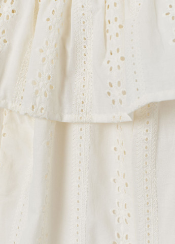 Айворі кежуал сукня з відкритими плечима H&M однотонна
