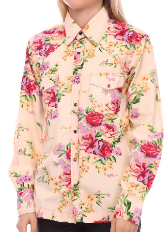 Цветная кэжуал рубашка с цветами Singly