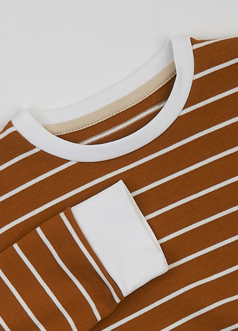 Светло-коричневый свитшот ArDoMi полоска без декора (343091818)