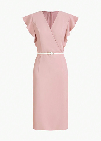 Світло-рожева кежуал сукня футляр SHEIN однотонна