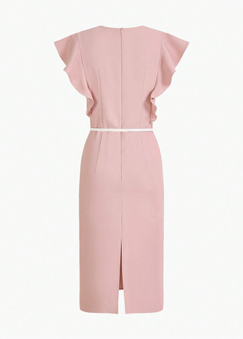 Світло-рожева кежуал сукня футляр SHEIN однотонна