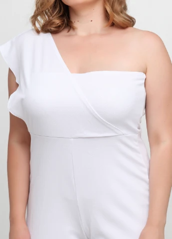 Комбинезон PrettyLittleThing комбинезон-брюки однотонный белый кэжуал трикотаж
