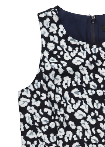 Темно-синее кэжуал платье годе Banana Republic леопардовый