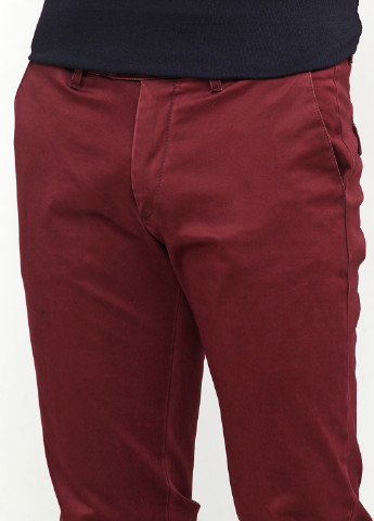 Бордовые кэжуал демисезонные прямые брюки Drykorn