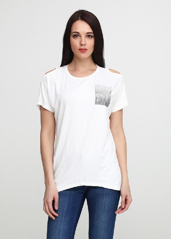 Белая летняя футболка Miss Love