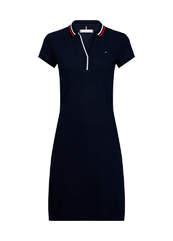 Черное кэжуал платье платье-футболка Tommy Hilfiger однотонное