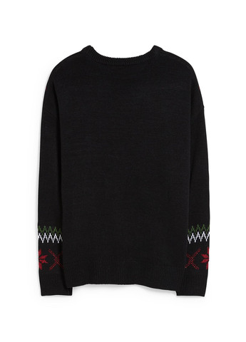Чорний зимовий светр джемпер C&A