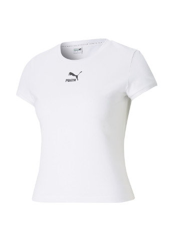 Белая всесезон футболка classics fitted women's tee Puma