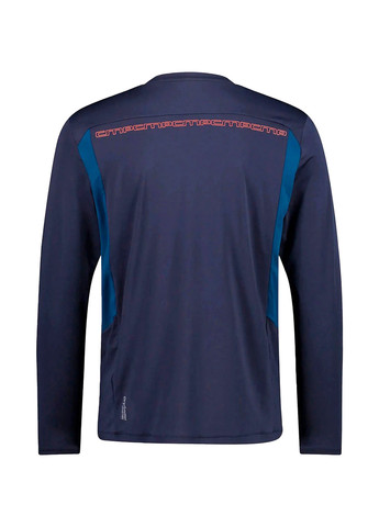 Лонгслів CMP напис темно-синій спортивні поліестер