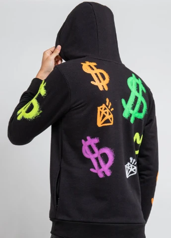 Черный худи Graffiti с капюшоном Philipp Plein (251176543)