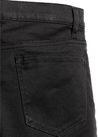 Шорты H&M однотонные чёрные джинсовые