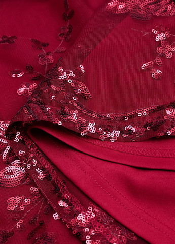 Бордова коктейльна сукня кльош SHEIN однотонна