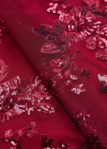 Бордова коктейльна сукня кльош SHEIN однотонна