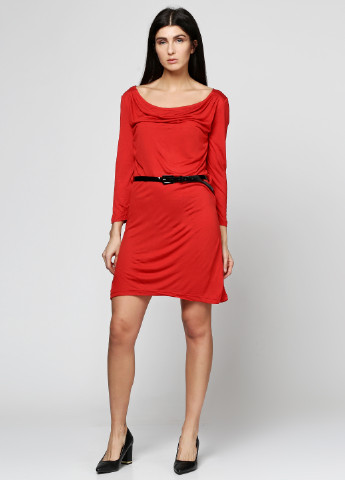 Красное кэжуал платье Zalando однотонное