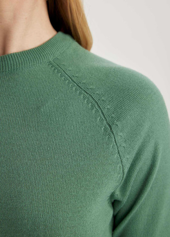 Зеленый демисезонный свитер джемпер DeFacto