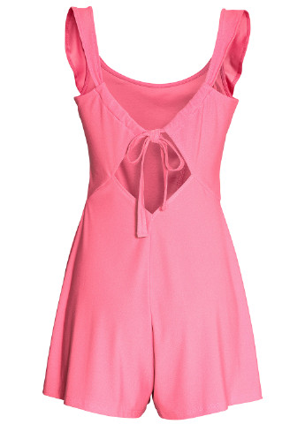 Комбінезон H&M комбінезон-шорти рожевий кежуал поліестер