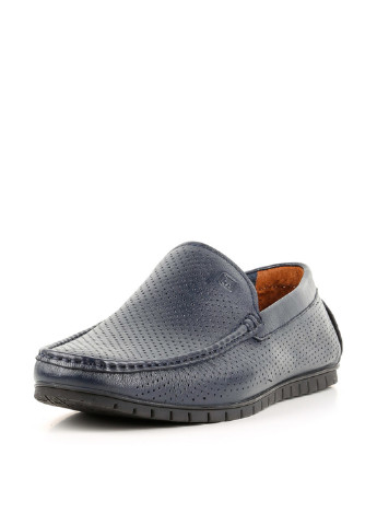 Темно-синие мокасины Le'BERDES