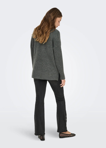 Серо-зеленый зимний свитер Only