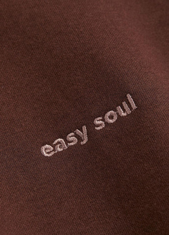 Світшот H&M - Вільний крій однотонний темно-коричневий кежуал трикотаж, бавовна - (289160395)