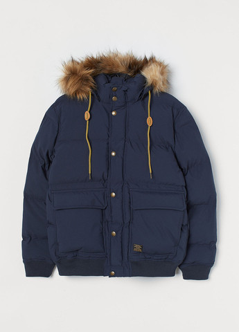 Серо-синяя зимняя куртка H&M