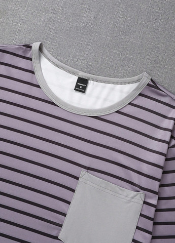 Лонгслів SHEIN смужка пурпурний домашні поліестер, трикотаж