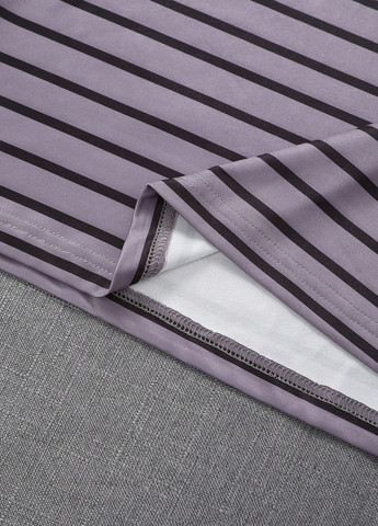 Лонгслів SHEIN смужка пурпурний домашні поліестер, трикотаж