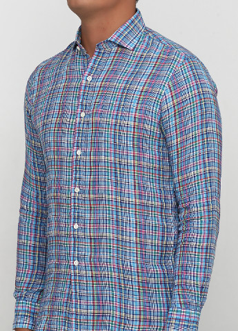 Голубой кэжуал рубашка в клетку Ralph Lauren
