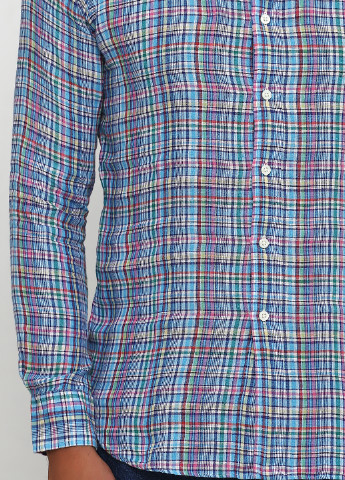 Голубой кэжуал рубашка в клетку Ralph Lauren