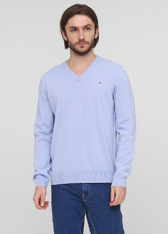Голубой демисезонный пуловер пуловер Gant
