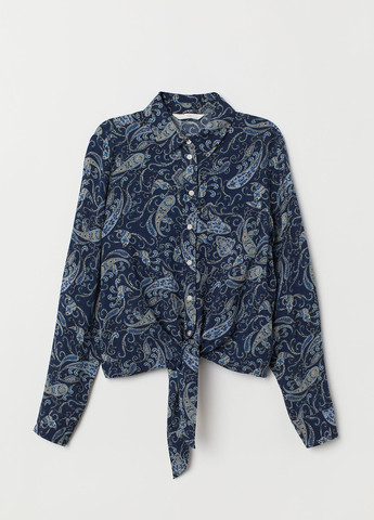Темно-синя демісезонна блуза H&M