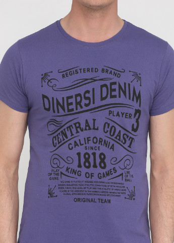 Светло-фиолетовая футболка с коротким рукавом Dinersi