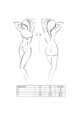 Боди монокини ADARA BODY black L/XL Passion (255457861)
