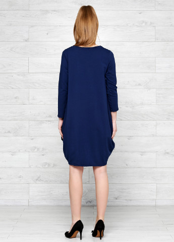Синя кежуал плаття, сукня Made in Italy однотонна
