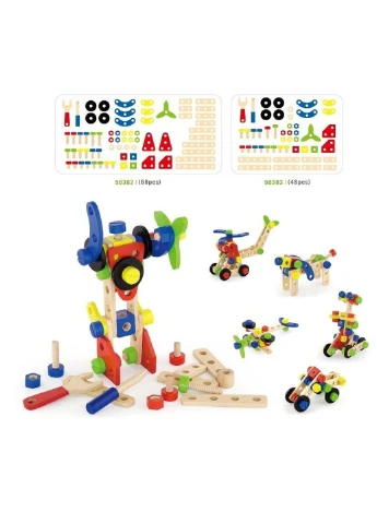 Конструктор Набір будівельних блоків 68 деталей (50382) Viga Toys Набор строительных блоков 68 деталей (249608600)