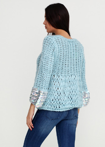 Голубой демисезонный пуловер пуловер Ds Fashion