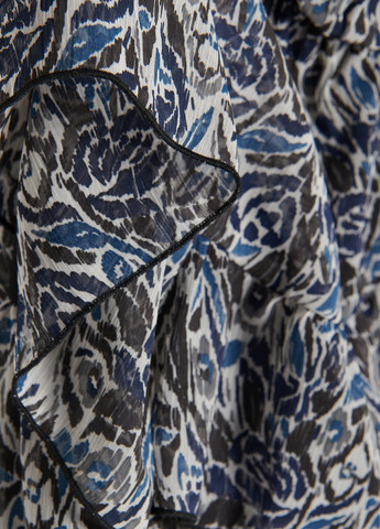 Світло-сіра кежуал сукня кльош Reserved з квітковим принтом