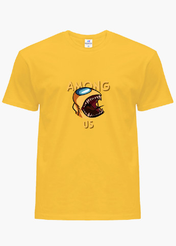 Жовта демісезонна футболка дитяча амонг ас жовтий (among us yellow) (9224-2409) MobiPrint