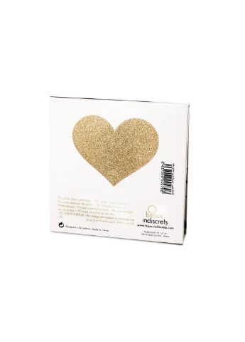 Пестіс - стикини - Flash Heart Gold, наклейки на соски Bijoux Indiscrets (255247650)