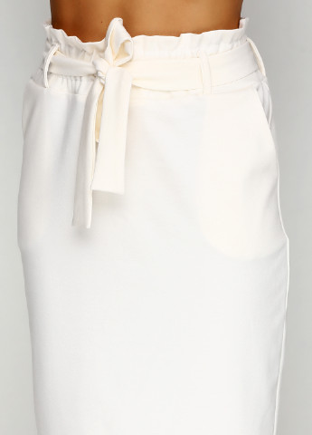 Молочная кэжуал однотонная юбка Majaly мини