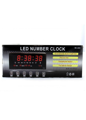 Електронний цифровий настільний годинник з червоним LED підсвічуванням будильник температура дата (472927-Prob) Francesco Marconi (252460934)