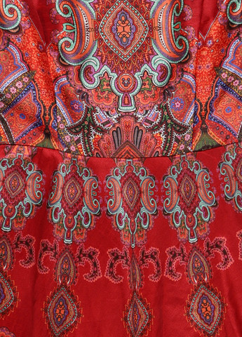 Бордова кежуал сукня кльош Derhy з орнаментом