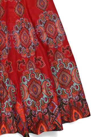 Бордова кежуал сукня кльош Derhy з орнаментом