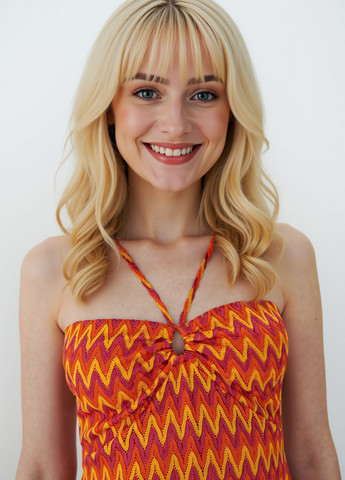 Летний женский сарафан Mohito с геометрическим узором