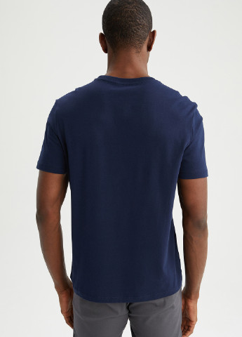 Темно-синя футболка DeFacto