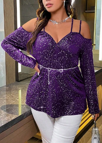 Фіолетова блуза SHEIN