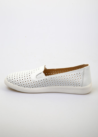 Белые слипоны No Brand с перфорацией однотонные