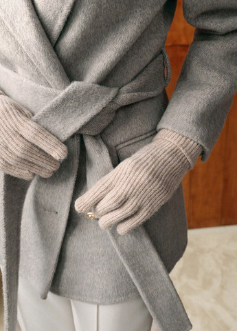 Світло-сіре Кежуал напівпальто двобортне SHEIN меланж